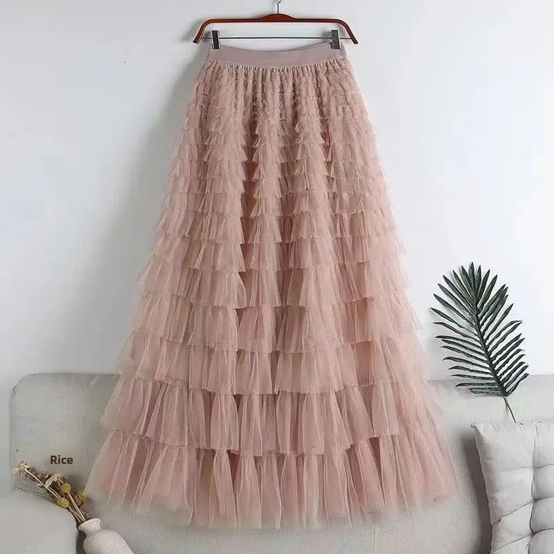 LD | Maxi rok met ruches en tule