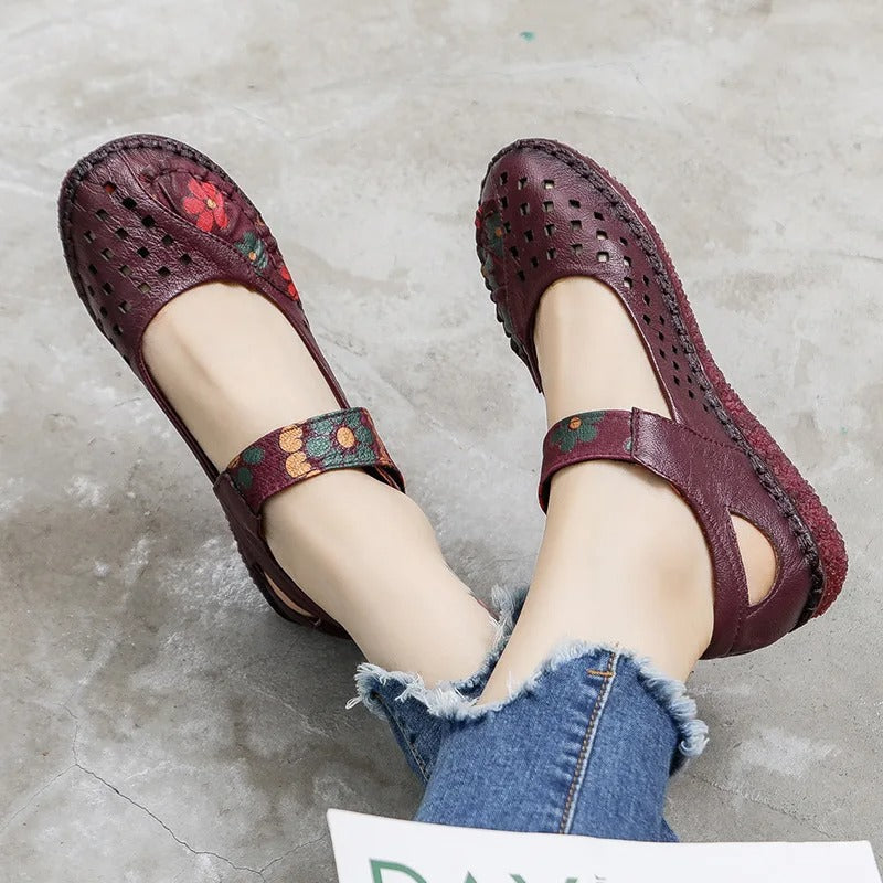 LD | Floral cut-out slip-on schoenen
