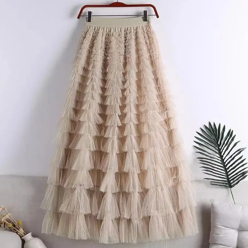 LD | Maxi rok met ruches en tule