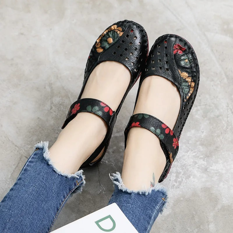 LD | Floral cut-out slip-on schoenen