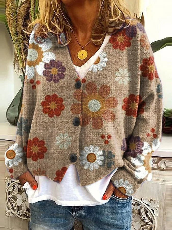 LD | Boho patchwork vest met bloemen