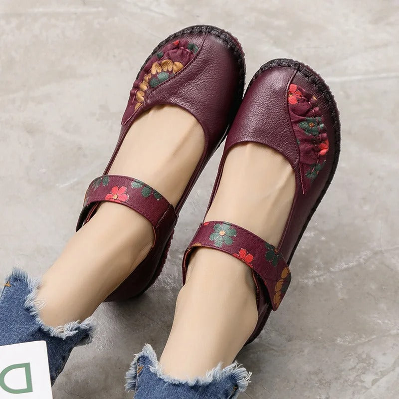 LD | Floral cut-out slip-on schoenen