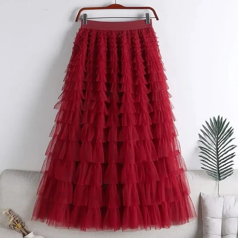LD | Maxi rok met ruches en tule