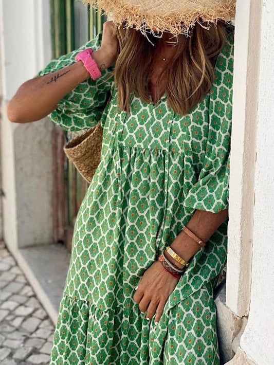 LD Bohème Gedrukte Maxi Dress