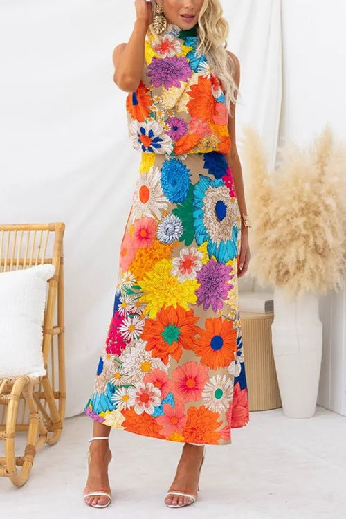 LD | Liora maxi jurk met bloemenprint
