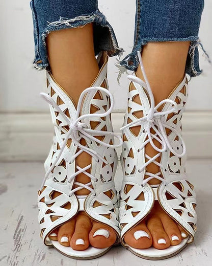 LD | Casual orthopedische platte sandalen met uitsparingen