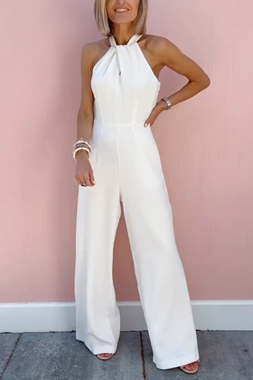 LD | Mouwloze jumpsuit met wijde taille en wijde pijpen (7 kleuren)