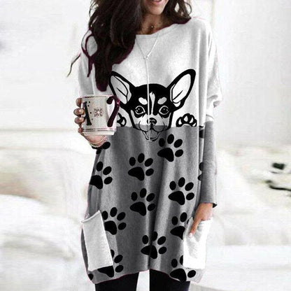 LD | Relaxte trui met chevronprint