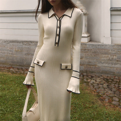 LD | Rib gebreide maxi jurk