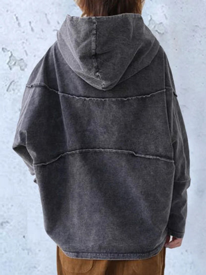 LD | Modieuze losse katoenen hoodie