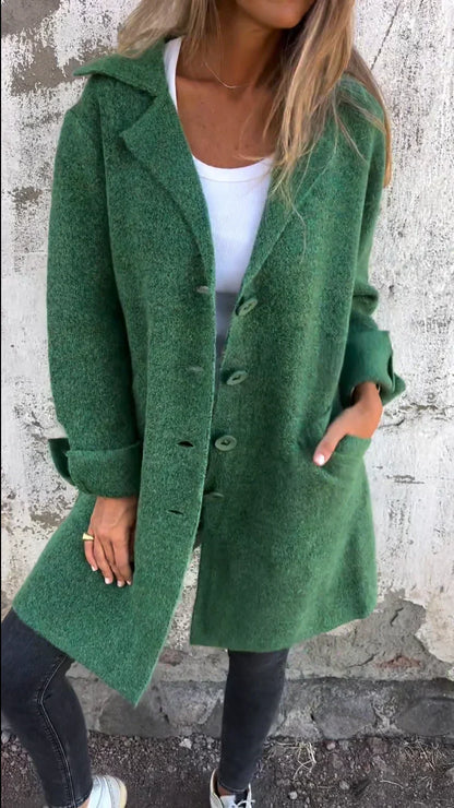 LD | Teni™ Lange, casual, elegante jas met praktische zakken