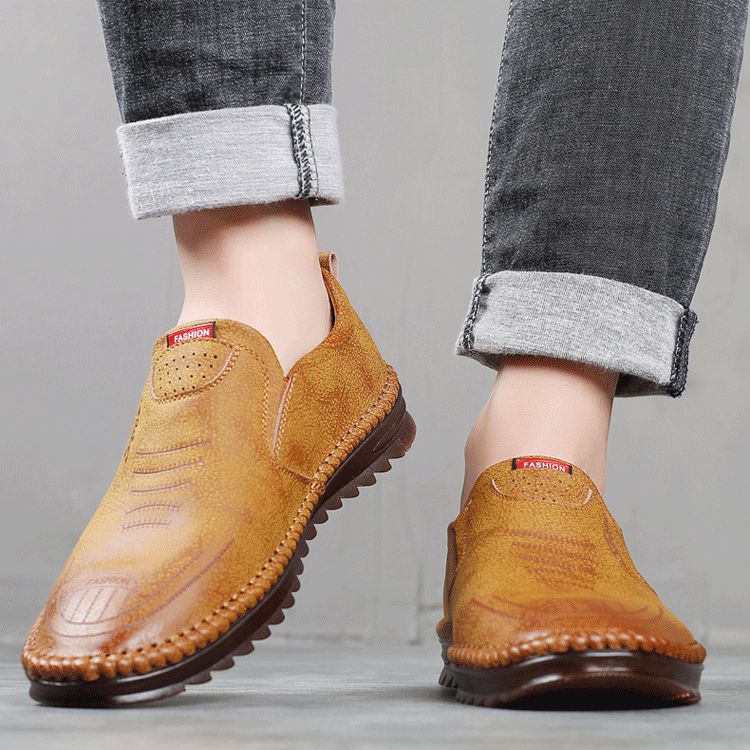 LD | Heren Casual Slip-On Leren Loafers