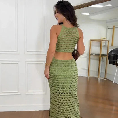 LD | elegante maxi jurk met uitsnijdingen