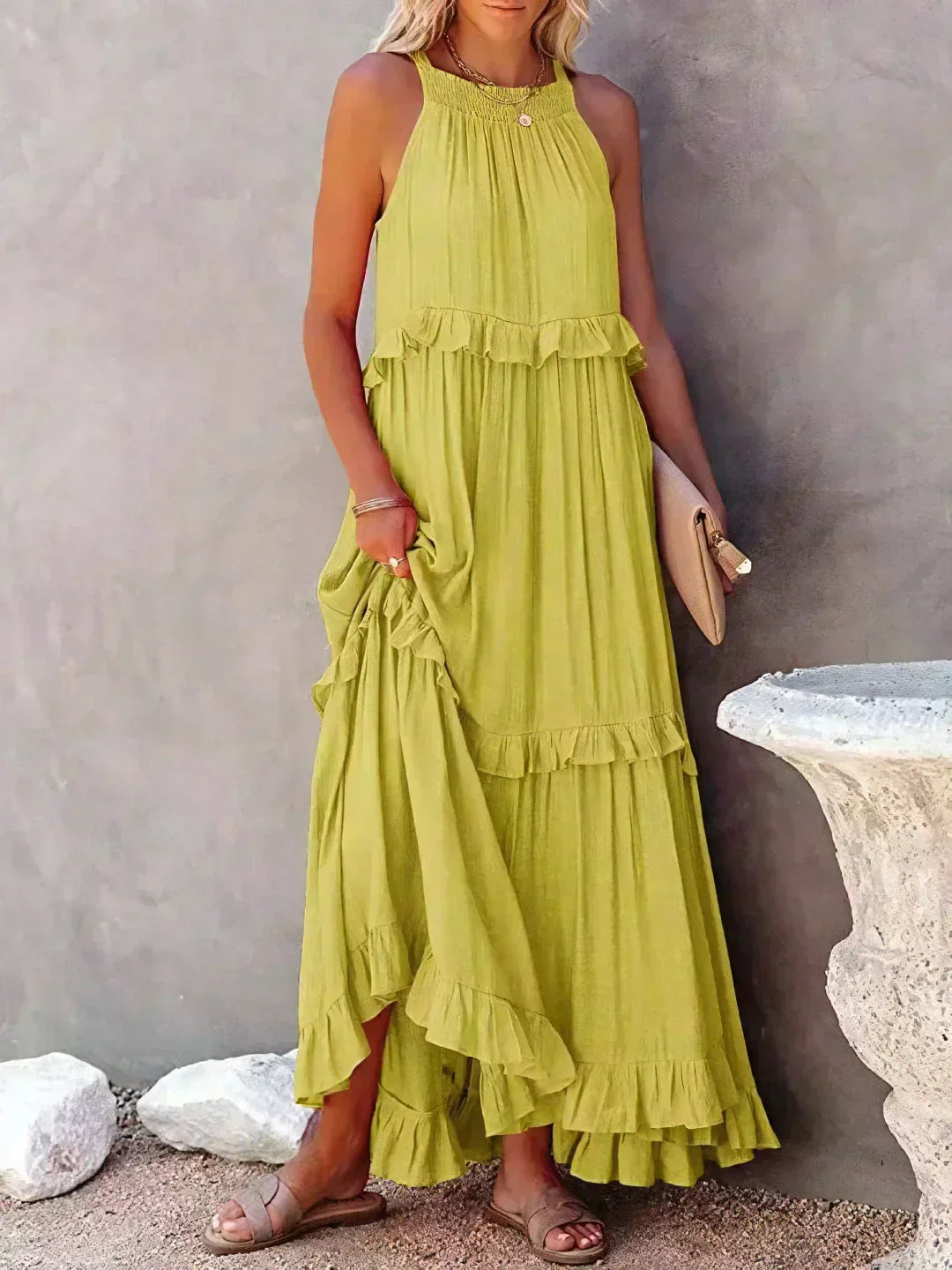 LD | Effortless Ruffle Maxi Dress