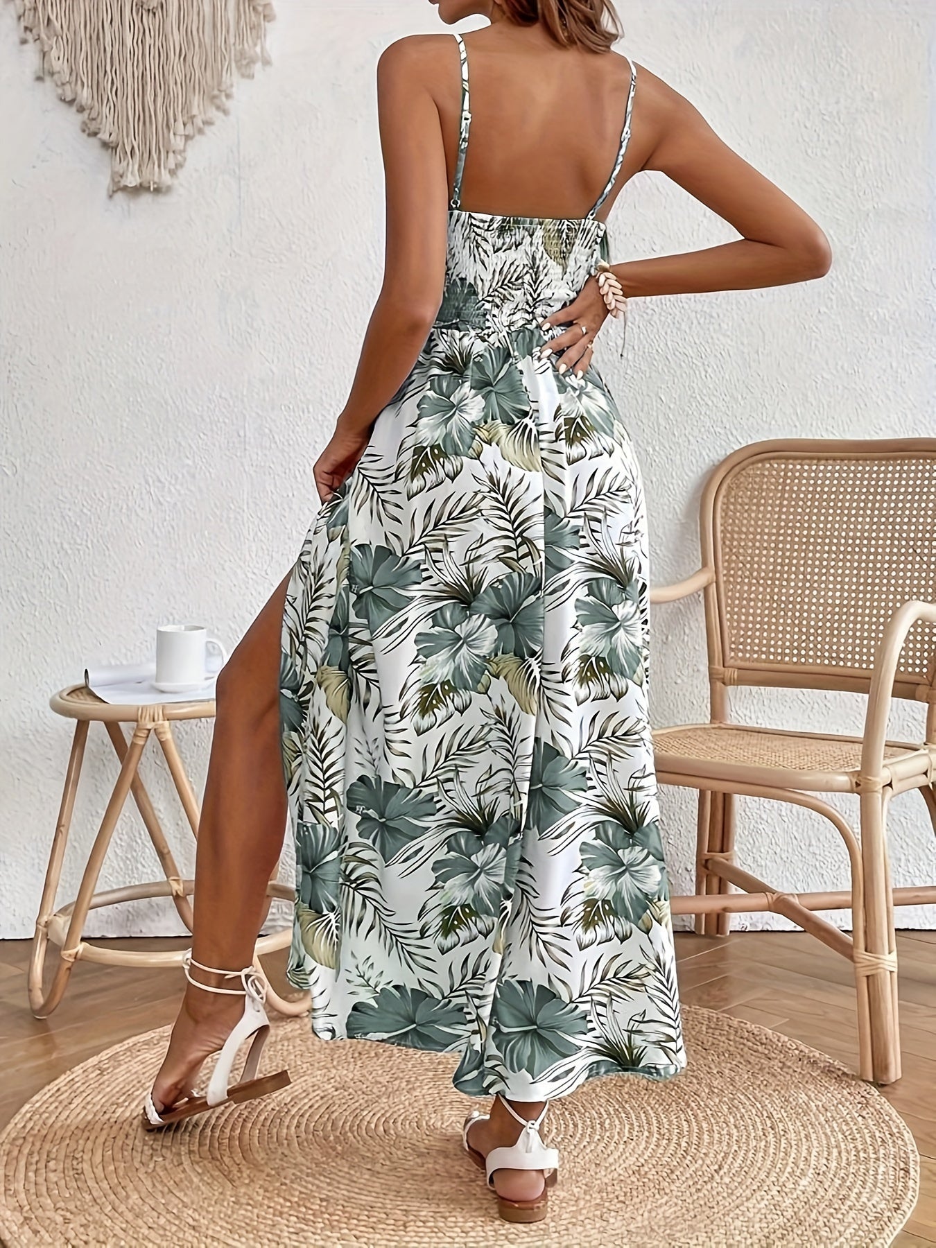 LD | Elegante gebloemde maxi jurk