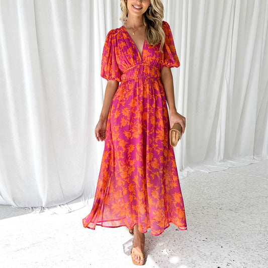 LD | Maxi jurk met V-hals