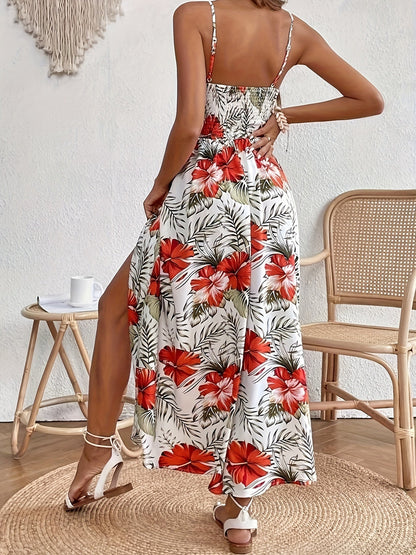 LD | Elegante gebloemde maxi jurk