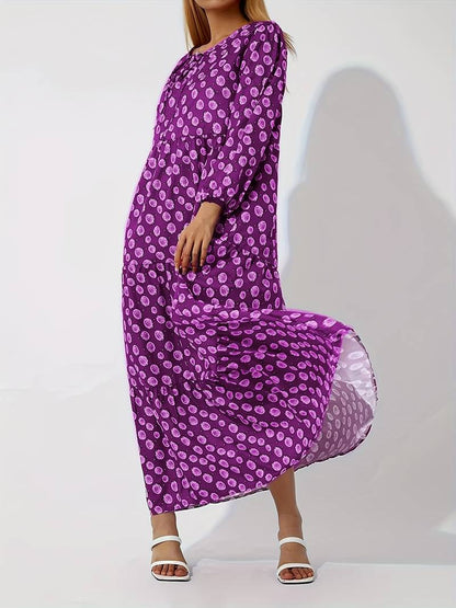 LD | Losse boho maxi jurk met bloemenprint
