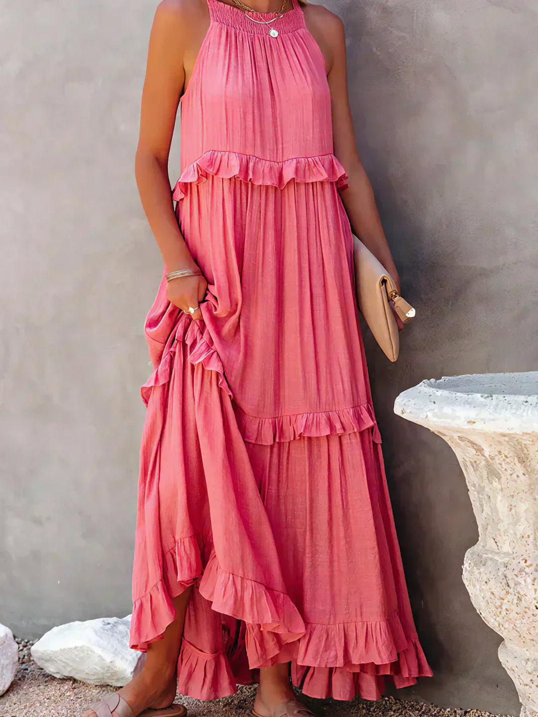 LD | Effortless Ruffle Maxi Dress