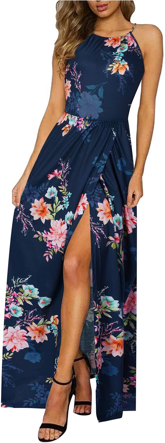 LD | Halter maxi jurk met split