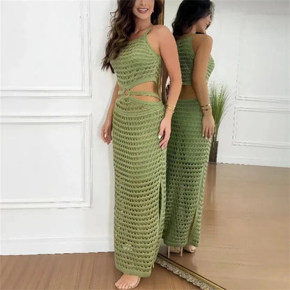 LD | elegante maxi jurk met uitsnijdingen