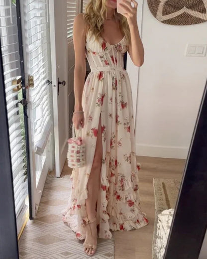 LD | Elegante gebloemde maxi jurk