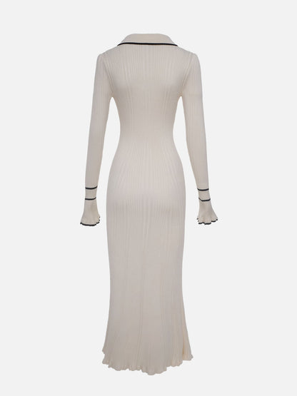 LD | Rib gebreide maxi jurk