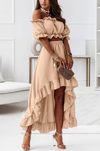 LD | Off-the-shoulder midi-jurk pak