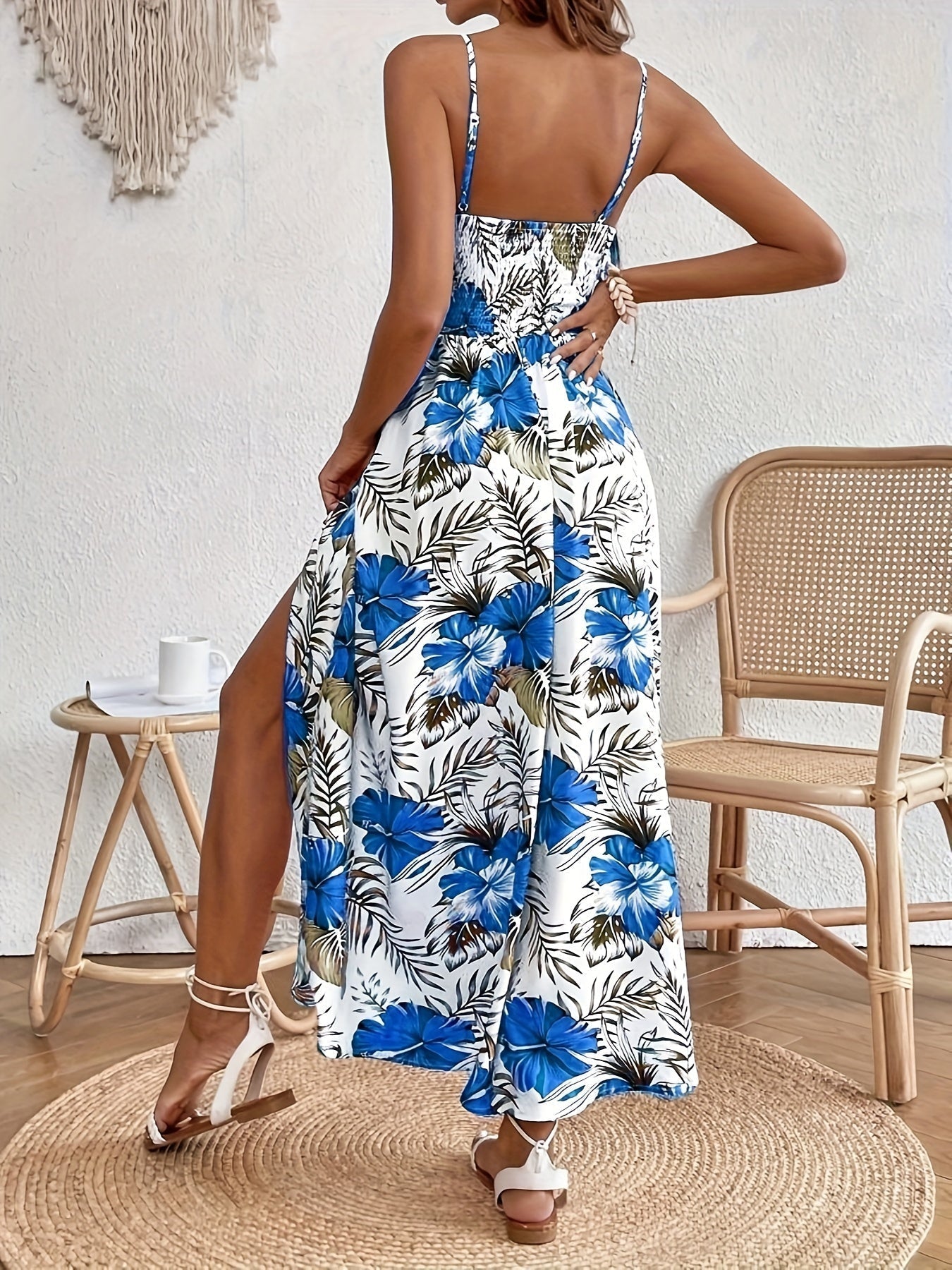 LD | Elegante gebloemde maxi jurk