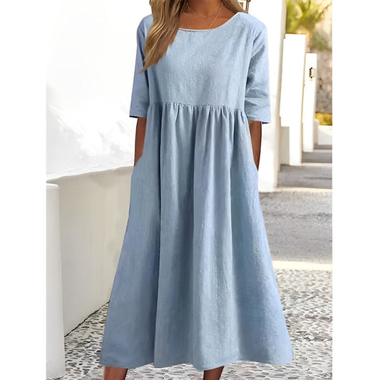 LD | Effen midi-jurk