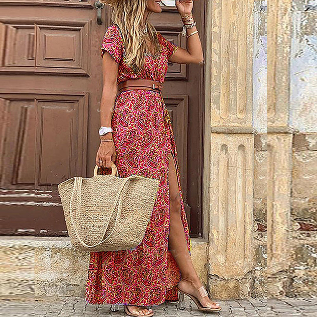 LD | Boho maxi jurk met riem