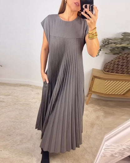 LD | Elegante geplooide maxi jurk