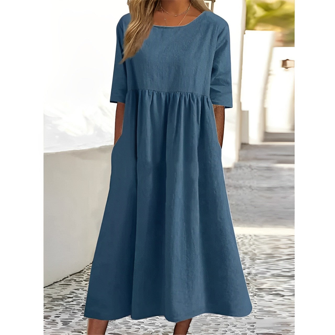 LD | Effen midi-jurk