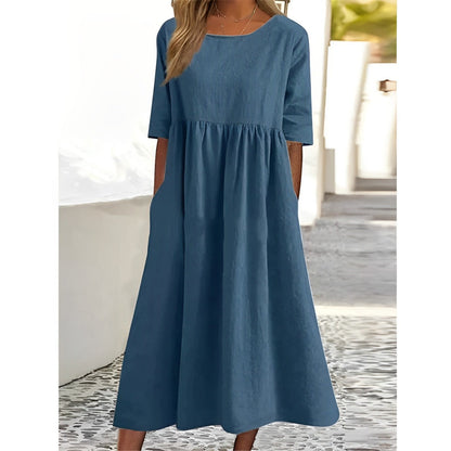 LD | Effen midi-jurk