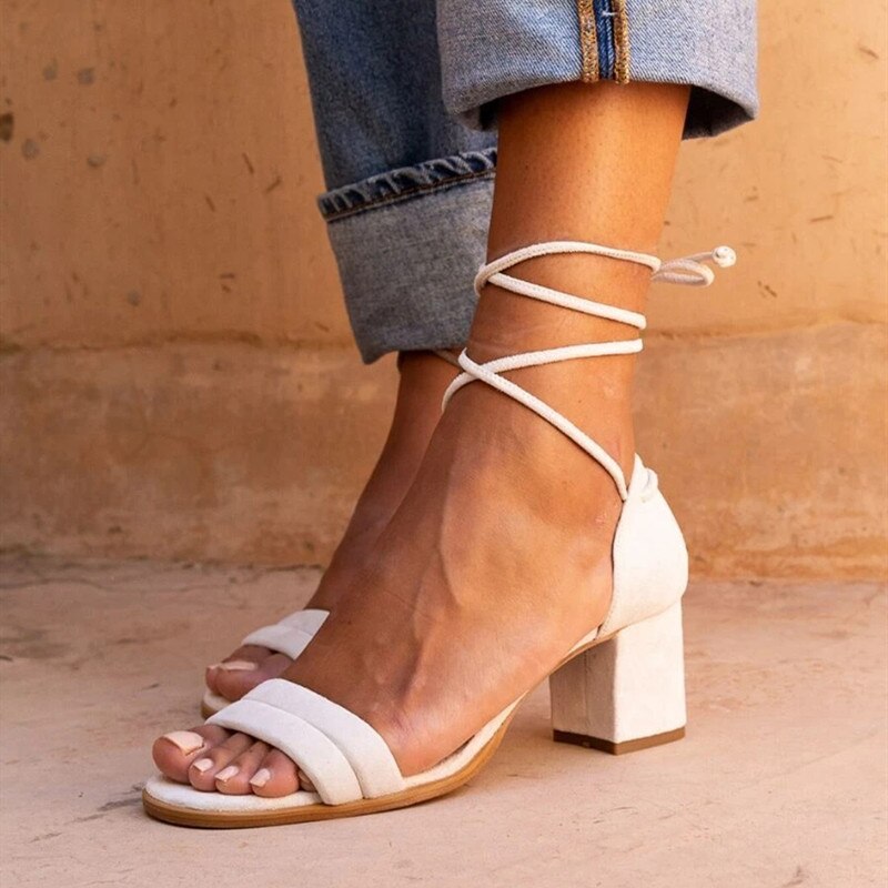 LD | sandalen met kant