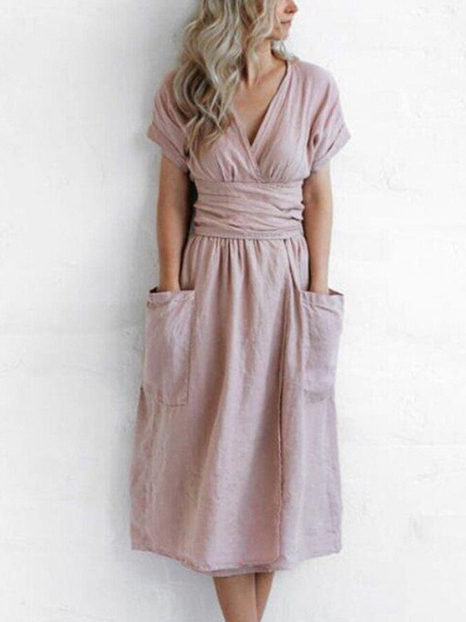 LD | elegante midi-jurk voor vrouwen