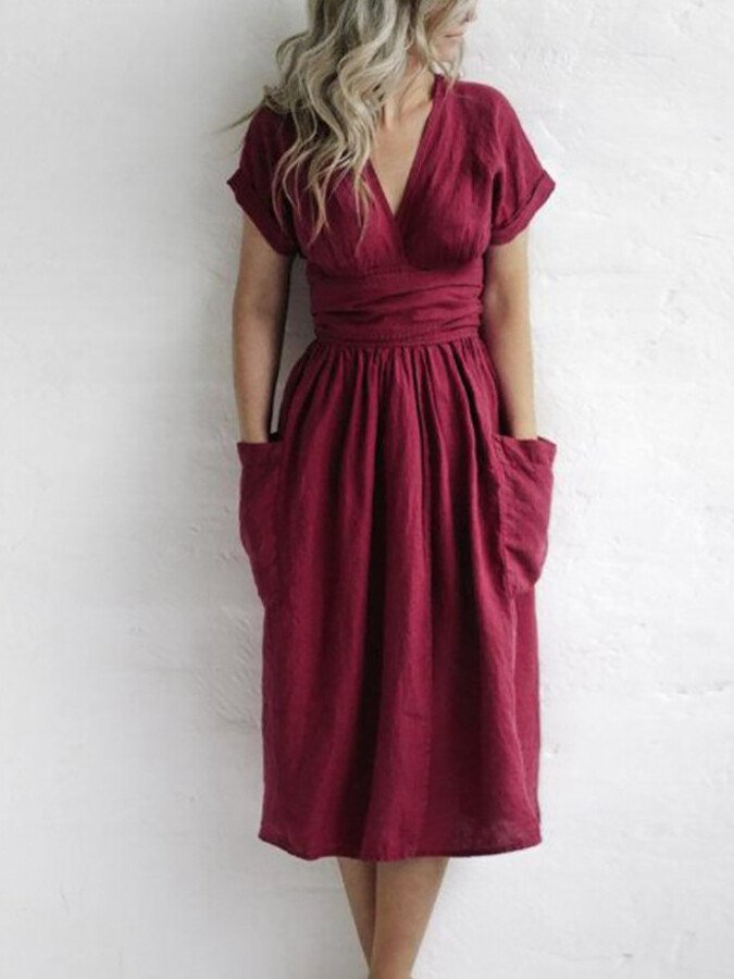 LD | elegante midi-jurk voor vrouwen