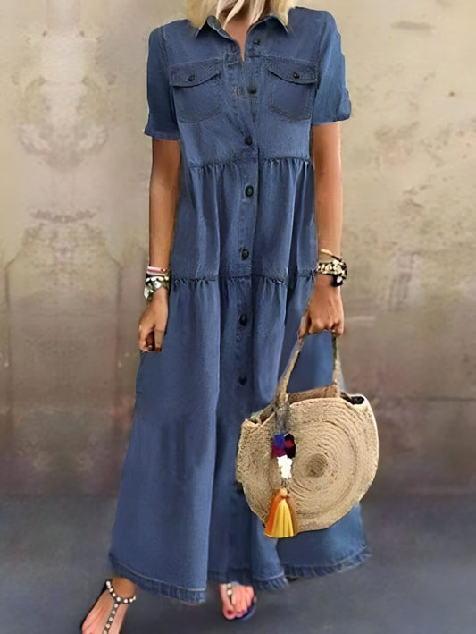 LD | Maxi jurk met knoopsluiting