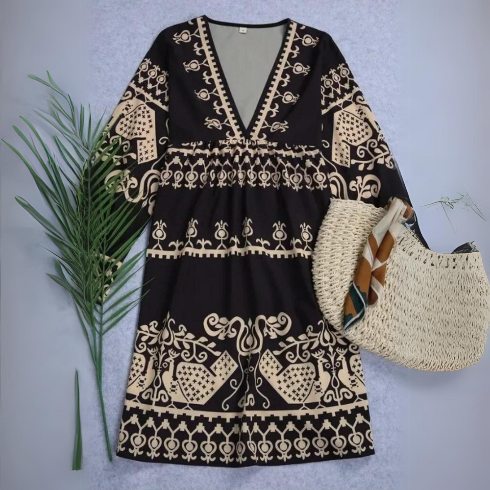 LD | Comfortabel zomerjurkje met bohemian print