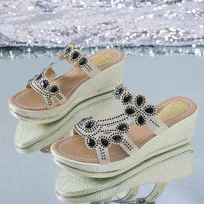 LD | Dames Gem Platform Sandalen Trendy