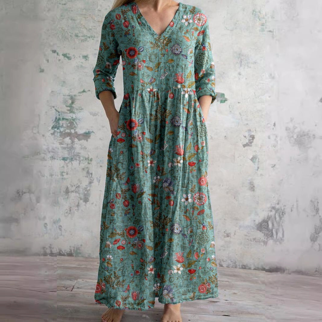 LD | Tijdloze gebloemde maxi jurk