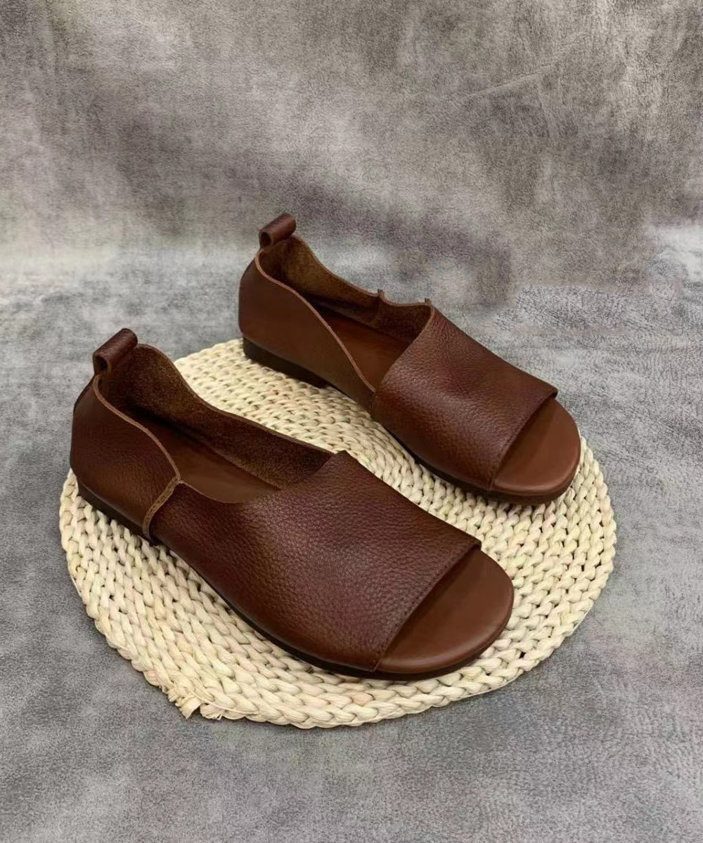Minimalistische platte schoenen met open teen