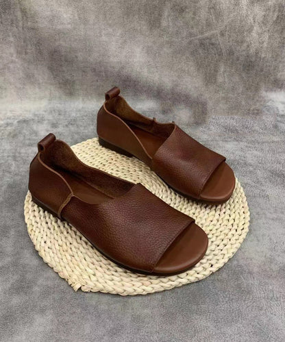Minimalistische platte schoenen met open teen