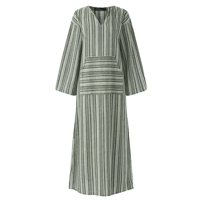 LD Gestreepte maxi jurk