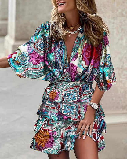 LD | Stijlvolle mini jurk met print