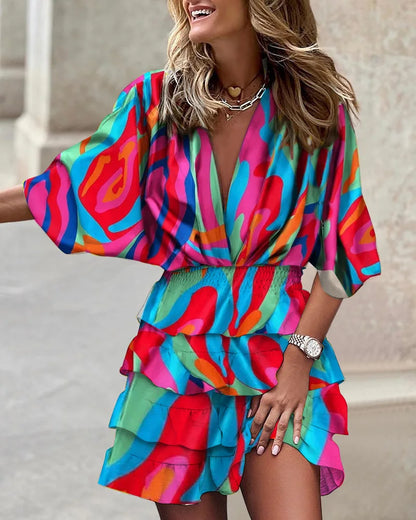 LD | Stijlvolle mini jurk met print