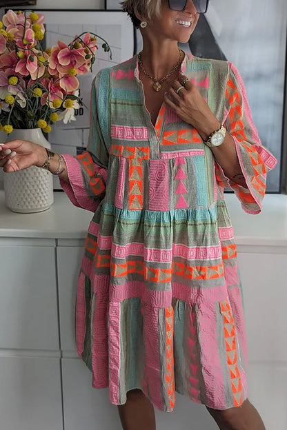 LD | Levendige boho midi jurk