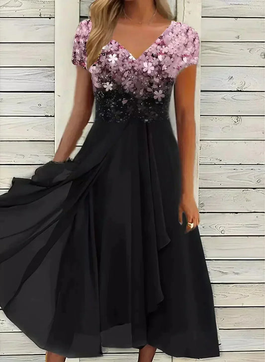 LD | elegante midi-jurk met zwierige rok