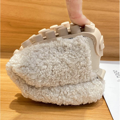 LD | Knusse loafers van imitatiebont