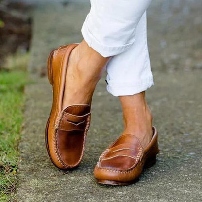 LD Moccasins Casual Flats Oxfords Slip On Ronde Teen Loafers voor Vrouwen
